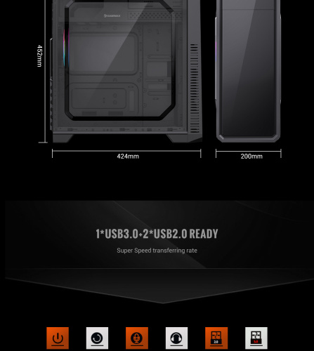 Корпус GAMEMAX G561E-BK в Ноутбукер.ua фото 14