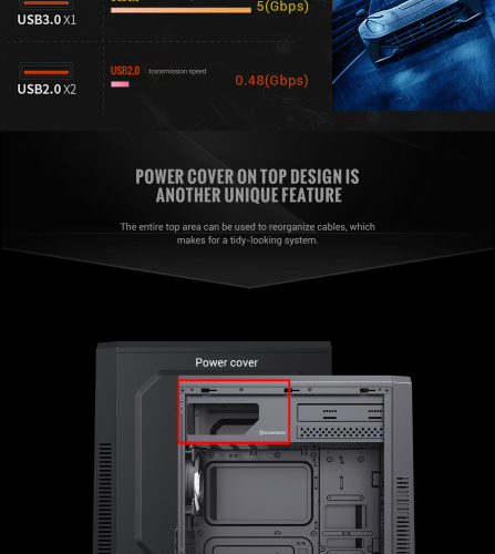 Корпус GAMEMAX G561E-BK в Ноутбукер.ua фото 15