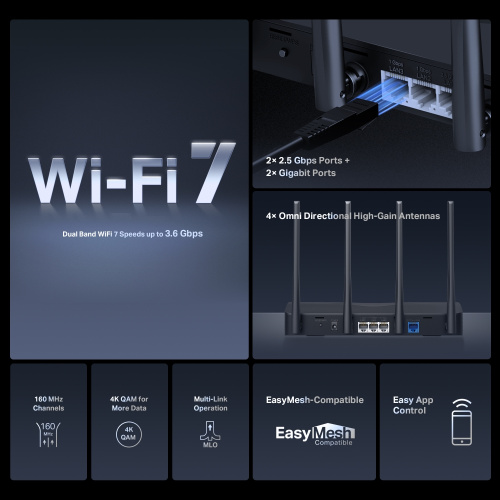 Wi-Fi роутер MERCUSYS MR27BE в Ноутбукер.ua фото 3