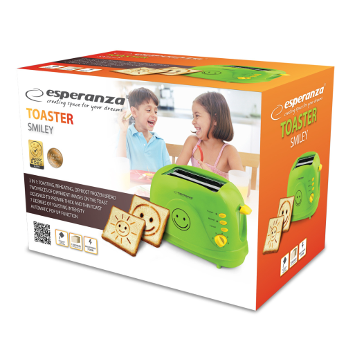 Тостер ESPERANZA EKT003 Toster Smiley 750W в Ноутбукер.ua фото 4