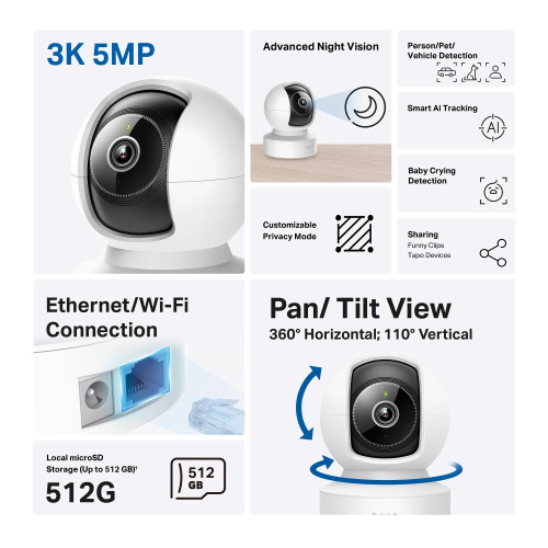 Хмарні Wi-Fi камери TP-LINK Tapo C232 в Ноутбукер.ua фото 4