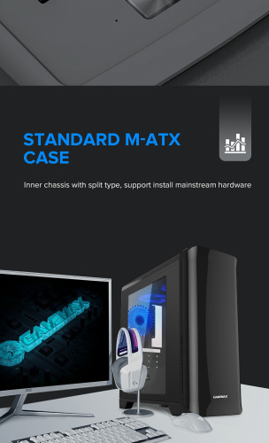 Корпус GAMEMAX H602-BK в Ноутбукер.ua фото 16