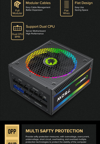 Блок живлення GAMEMAX RGB-750 PRO в Ноутбукер.ua фото 25