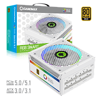 Блок живлення GAMEMAX RGB 850 PRO WH (ATX3.1PCIe5.1) в Notebooker.ua