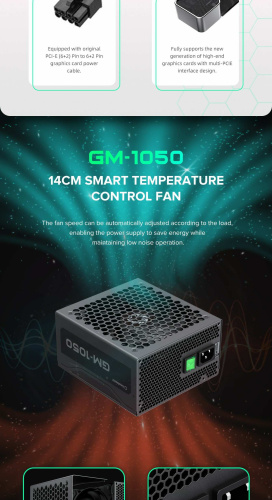 Блок живлення GAMEMAX GM-1050  Modular в Ноутбукер.ua фото 19