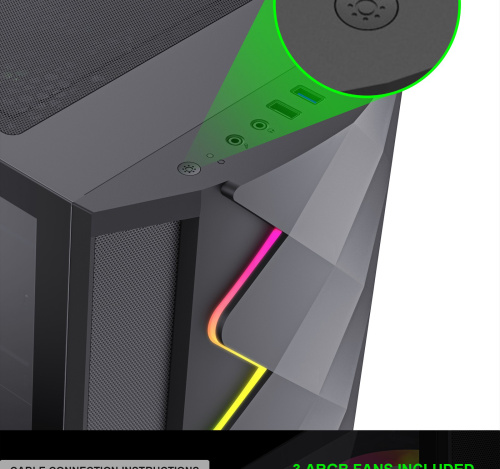 Корпус GAMEMAX Black Diamond CP в Ноутбукер.ua фото 17