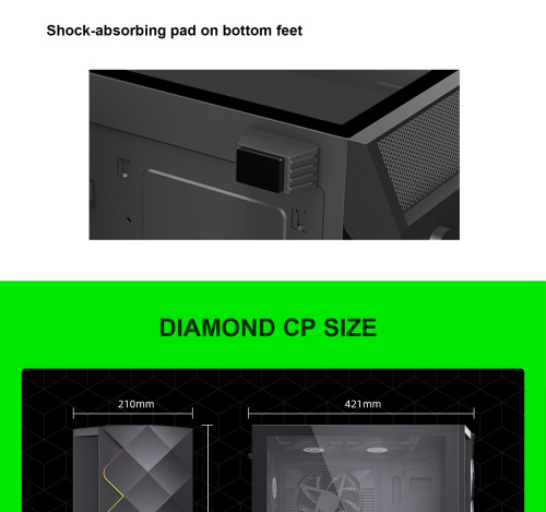 Корпус GAMEMAX Black Diamond CP в Ноутбукер.ua фото 32
