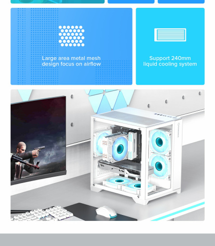 Корпус GAMEMAX Infinity Mini White в Notebooker.ua фото 12