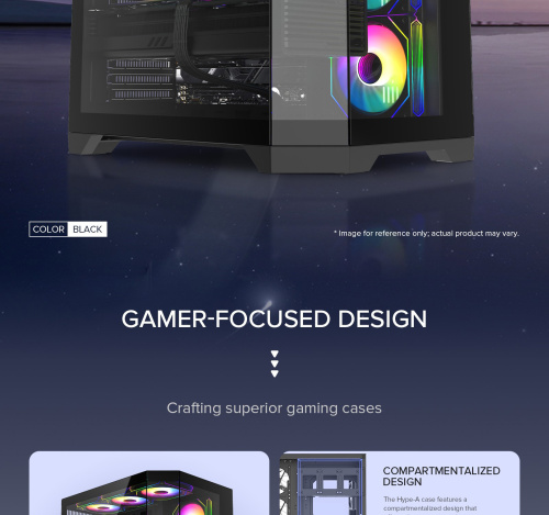 Корпус GAMEMAX HYPE-A Black в Ноутбукер.ua фото 14