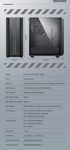 Корпус GAMEMAX Precision Black в Notebooker.ua фото 37