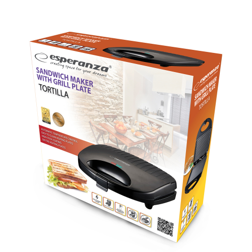 Сендвічница ESPERANZA EKT009 Sandwich Maker 1000W в Ноутбукер.ua фото 4