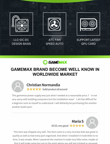 Блок живлення GAMEMAX GX-800 в Ноутбукер.ua фото 12