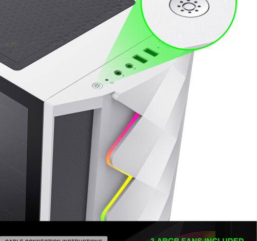 Корпус GAMEMAX White Diamond CP в Ноутбукер.ua фото 17