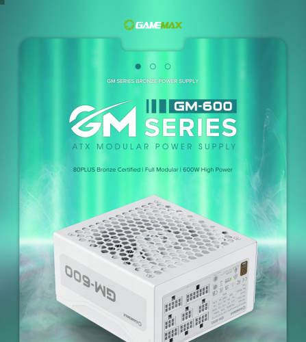 Блок живлення GAMEMAX GM-600 Modular white в Notebooker.ua фото 10